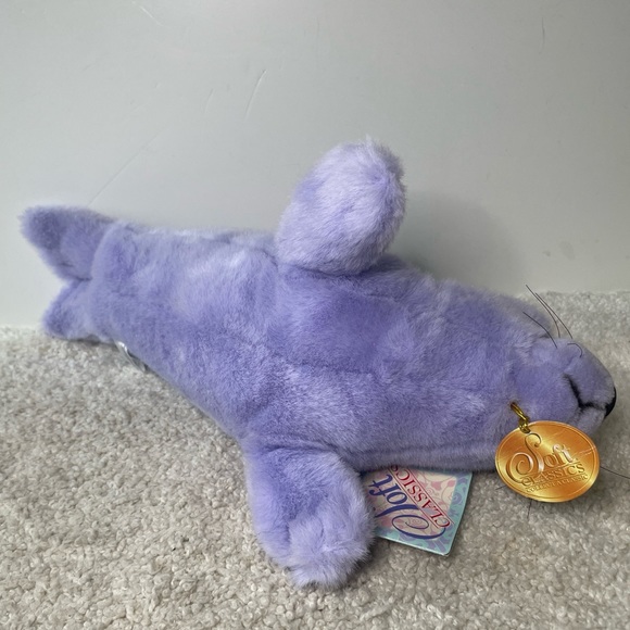 Soft Classics Toys R Us 1995 Purple Seal Plush Stuffed Animal 18" Geoffrey VTG - Picture 11 of 11